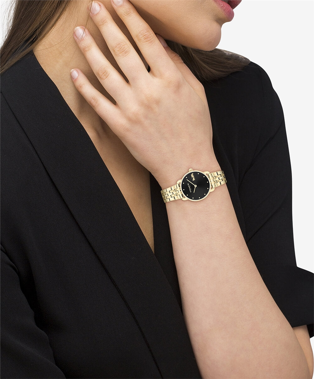 Elliot Black Dial With Gold-Tone Bracelet Ladies Watch