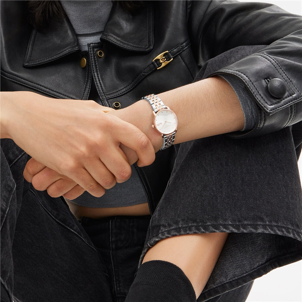 Elliot Silver Dial With Two Tone Bracelet Ladies Watch