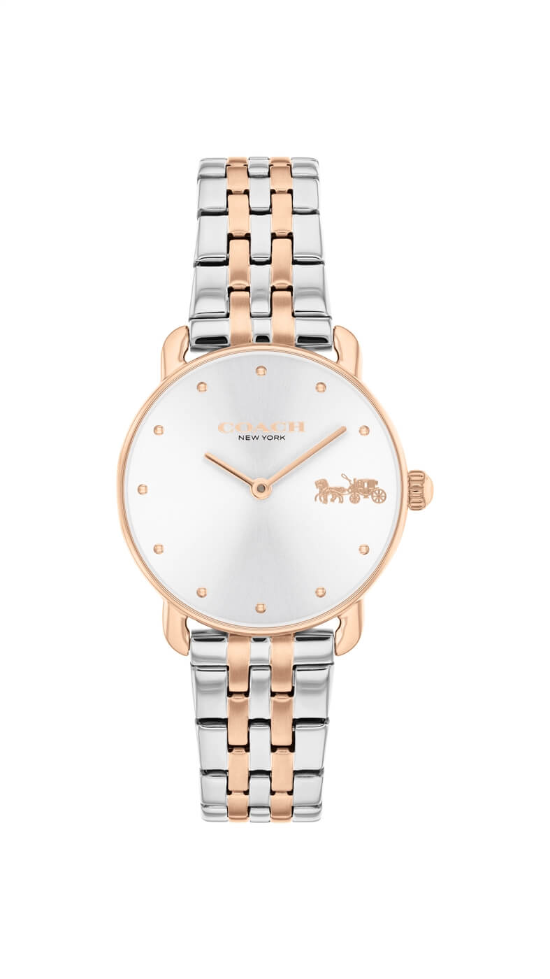 Elliot Silver Dial With Two Tone Bracelet Ladies Watch