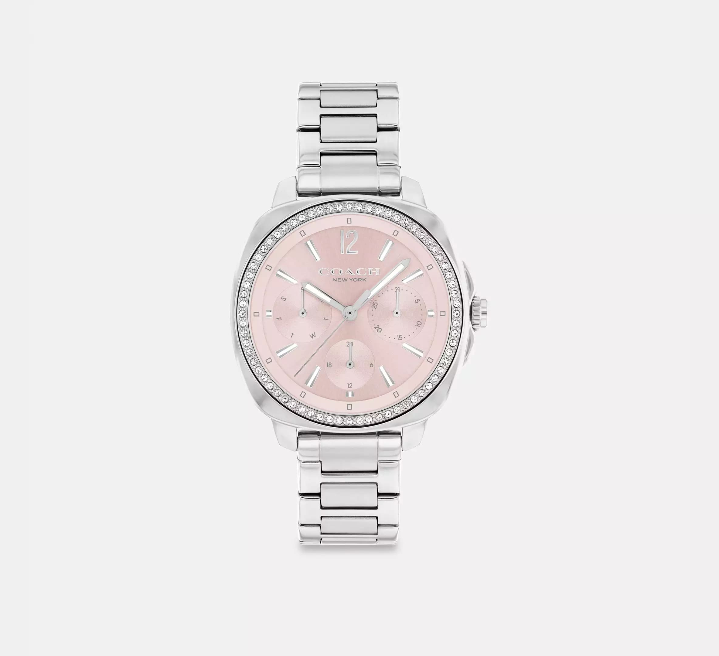 Kitt Stainless Steel Chronograph Pink Dial Ladies Watch