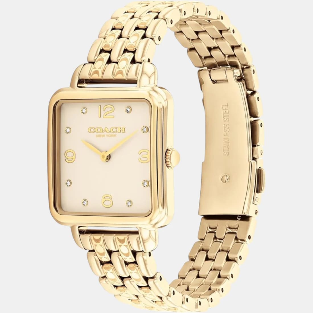 Cass Champagne Dial With Gold PVD Bracelet Ladies Watch