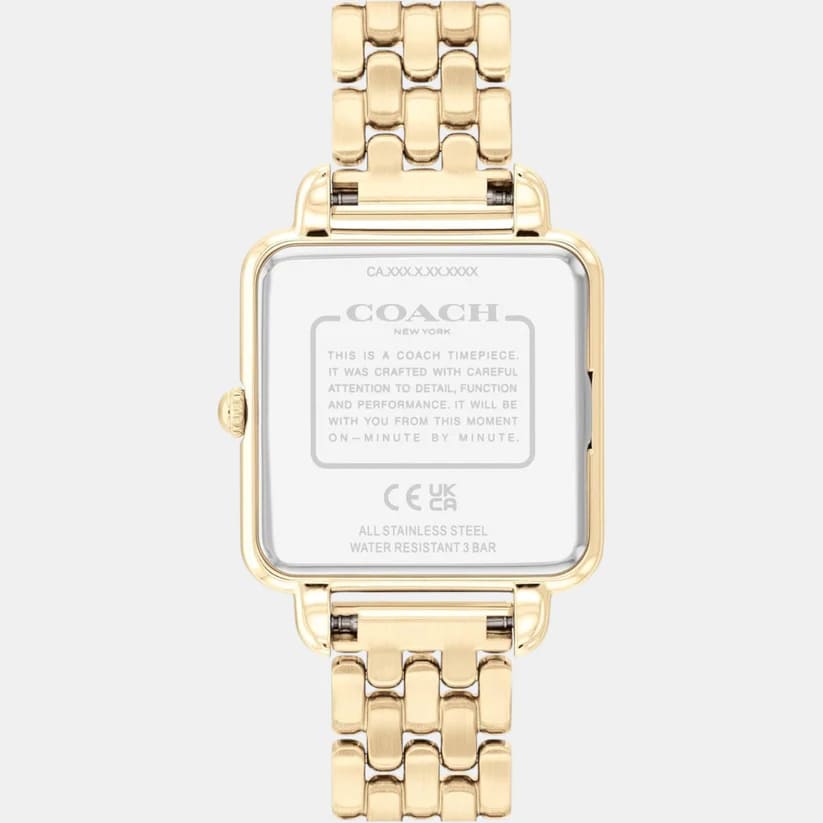 Cass Champagne Dial With Gold PVD Bracelet Ladies Watch