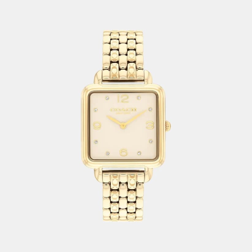 Cass Champagne Dial With Gold PVD Bracelet Ladies Watch