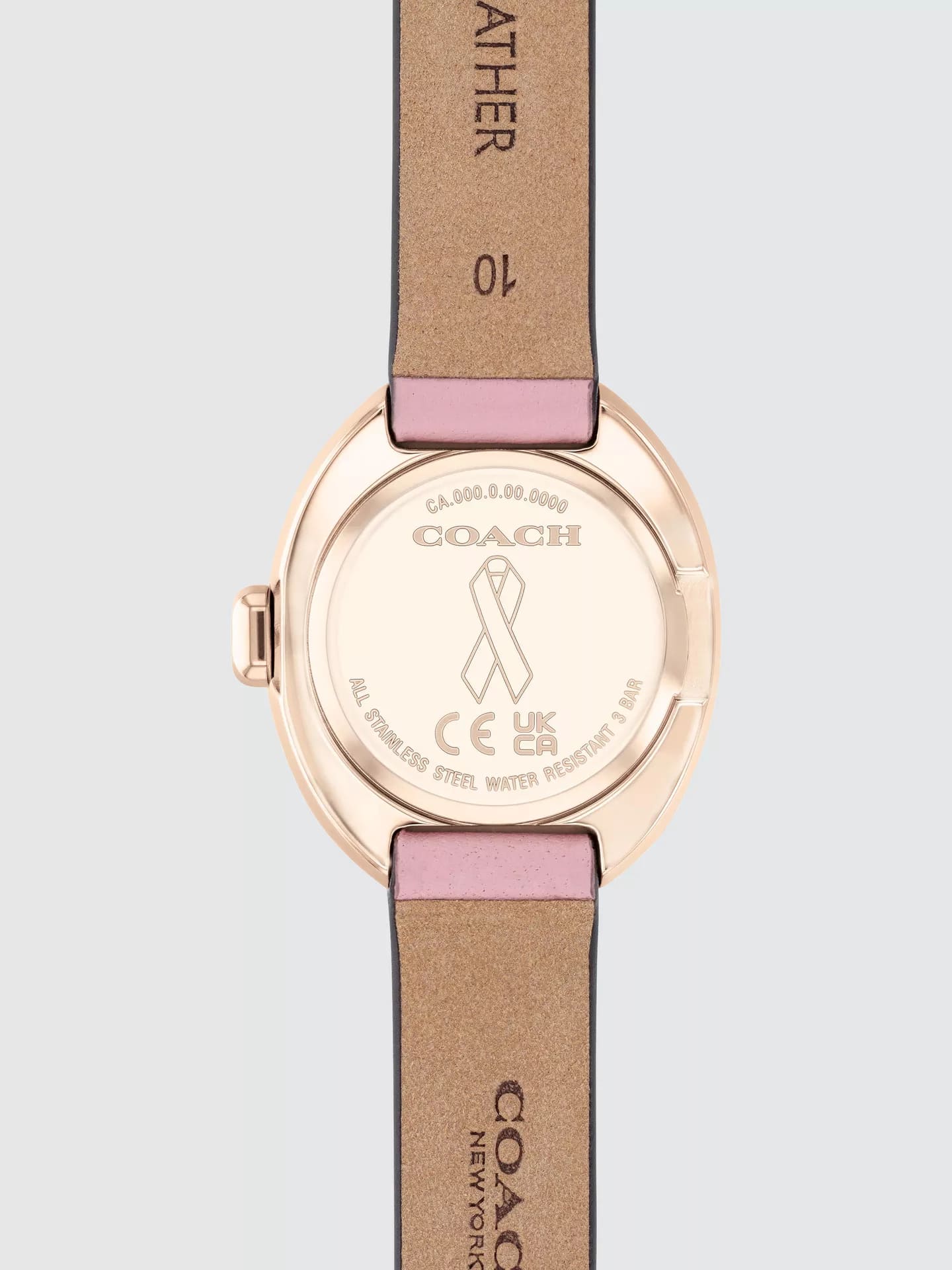 Sammy Lacquered Pink Dial With Pink Leather Strap Ladies Watch