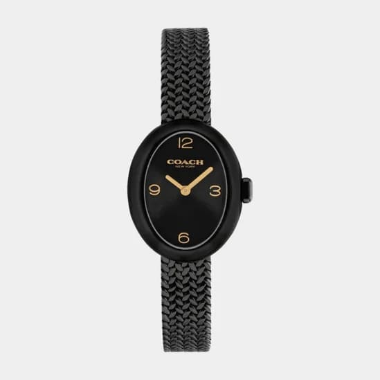Sammy Black Dial With Black IP Mesh Bracelet Ladies Watch