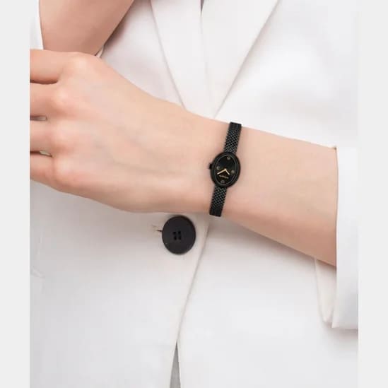 Sammy Black Dial With Black IP Mesh Bracelet Ladies Watch