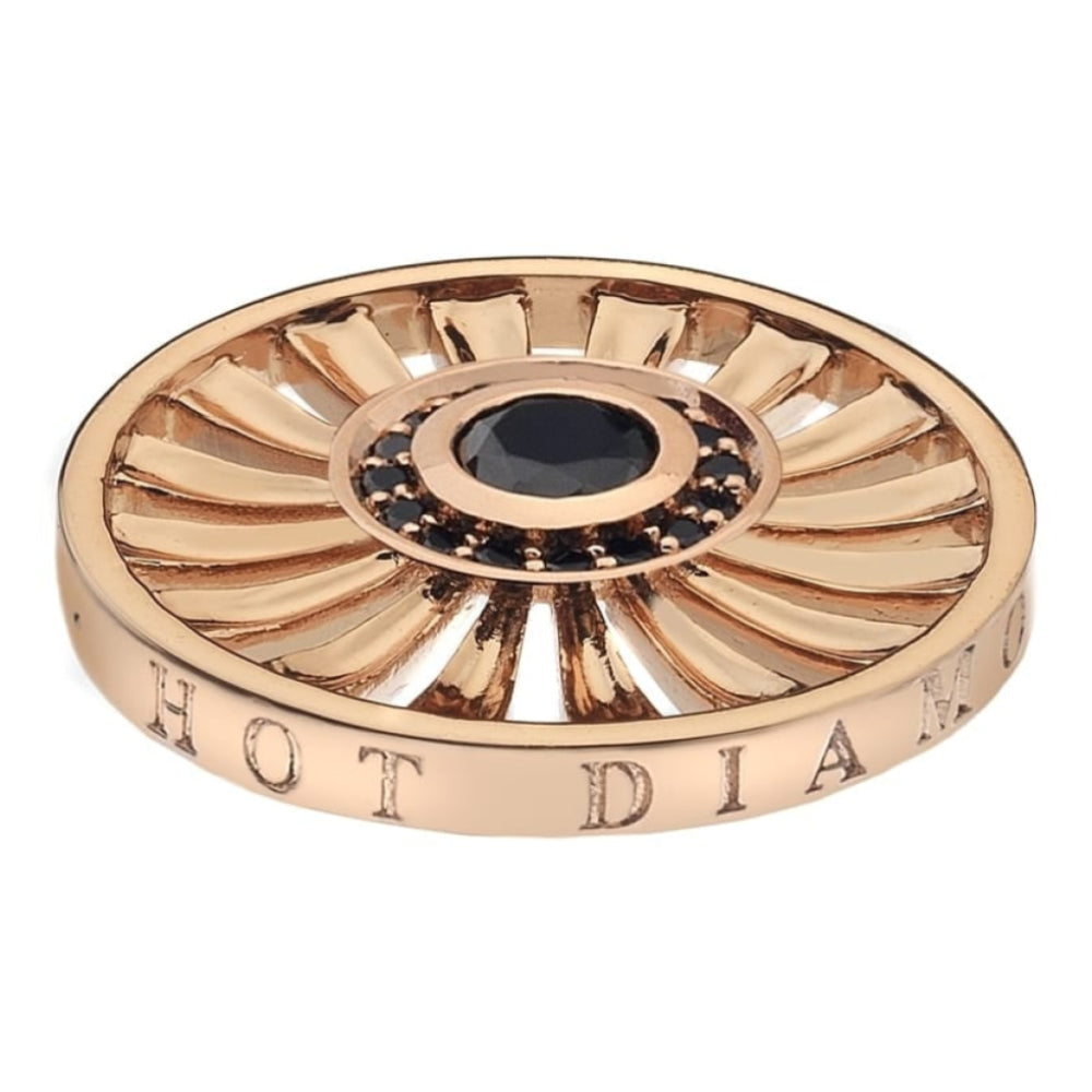 Art Deco Sunrise Rose Gold Plate Coin - 25 mm