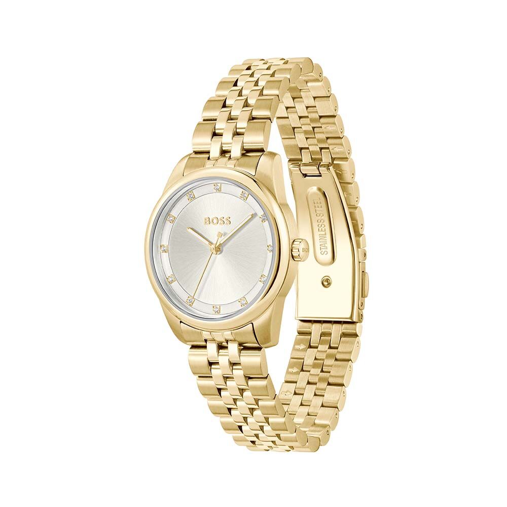 GRACEFUL PRECIOUS Silver Dial With Gold PVD Stainless Steel Bracelet Ladies Watch