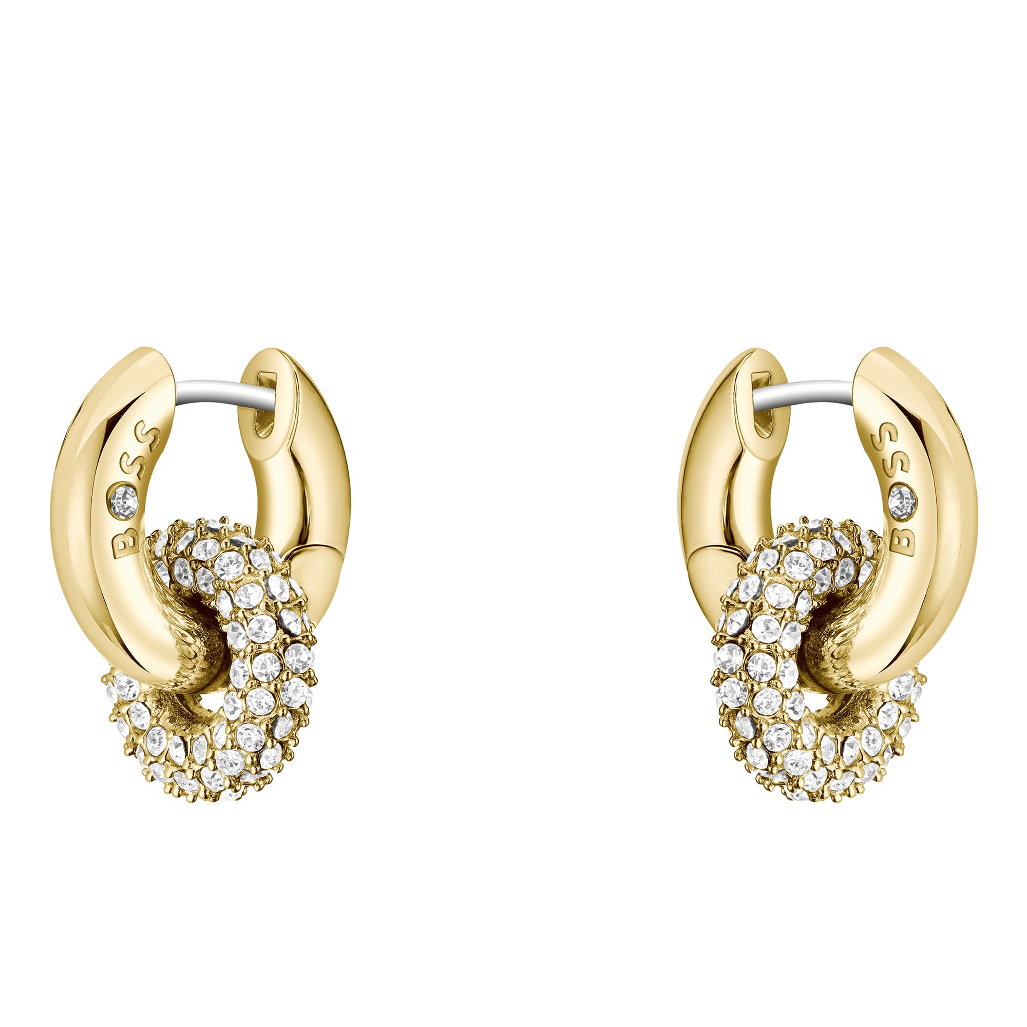 Live Precious Interlinking Circle Gold Plated Hoop Earrings