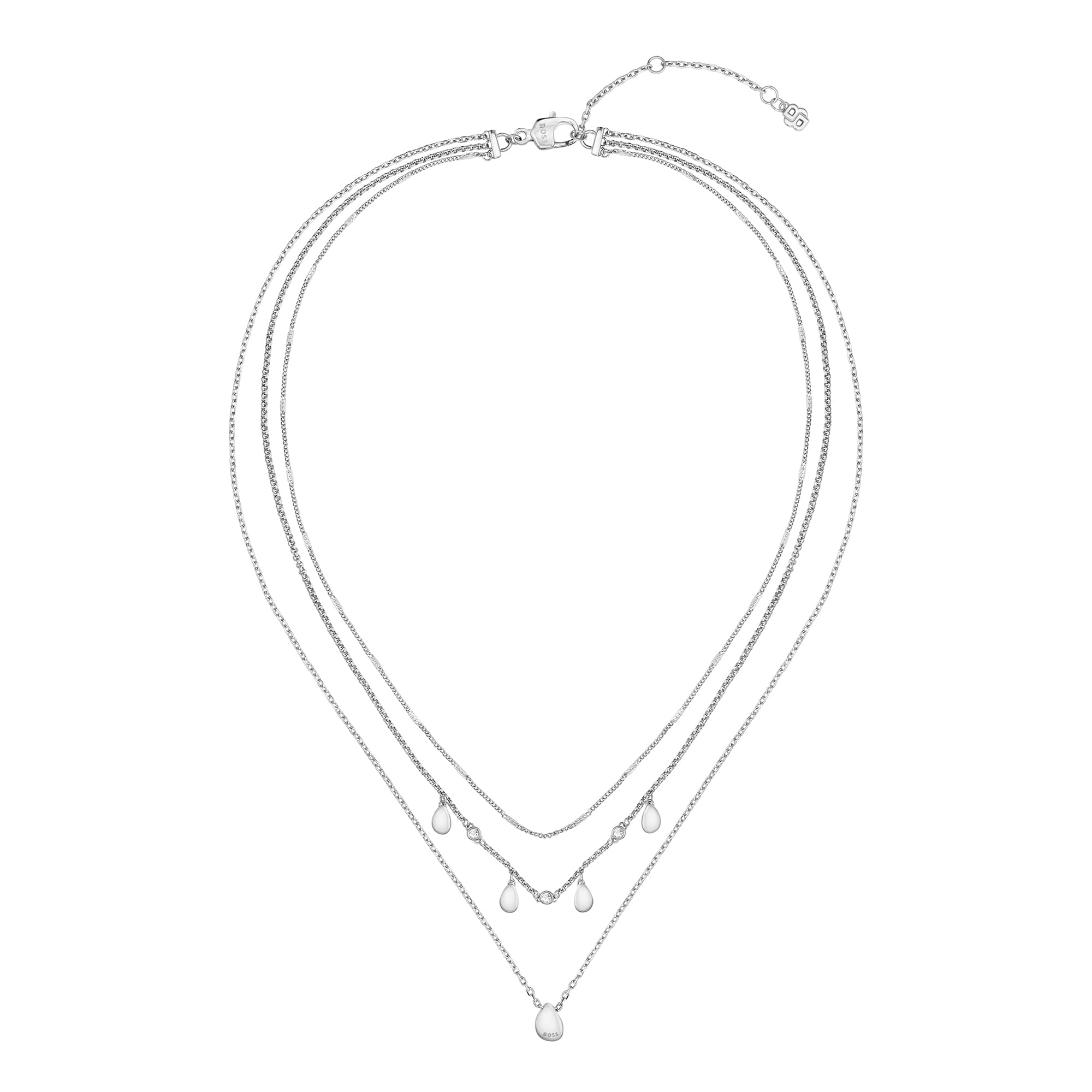 Selena Teardrop Crystal Stainless Steel Necklace