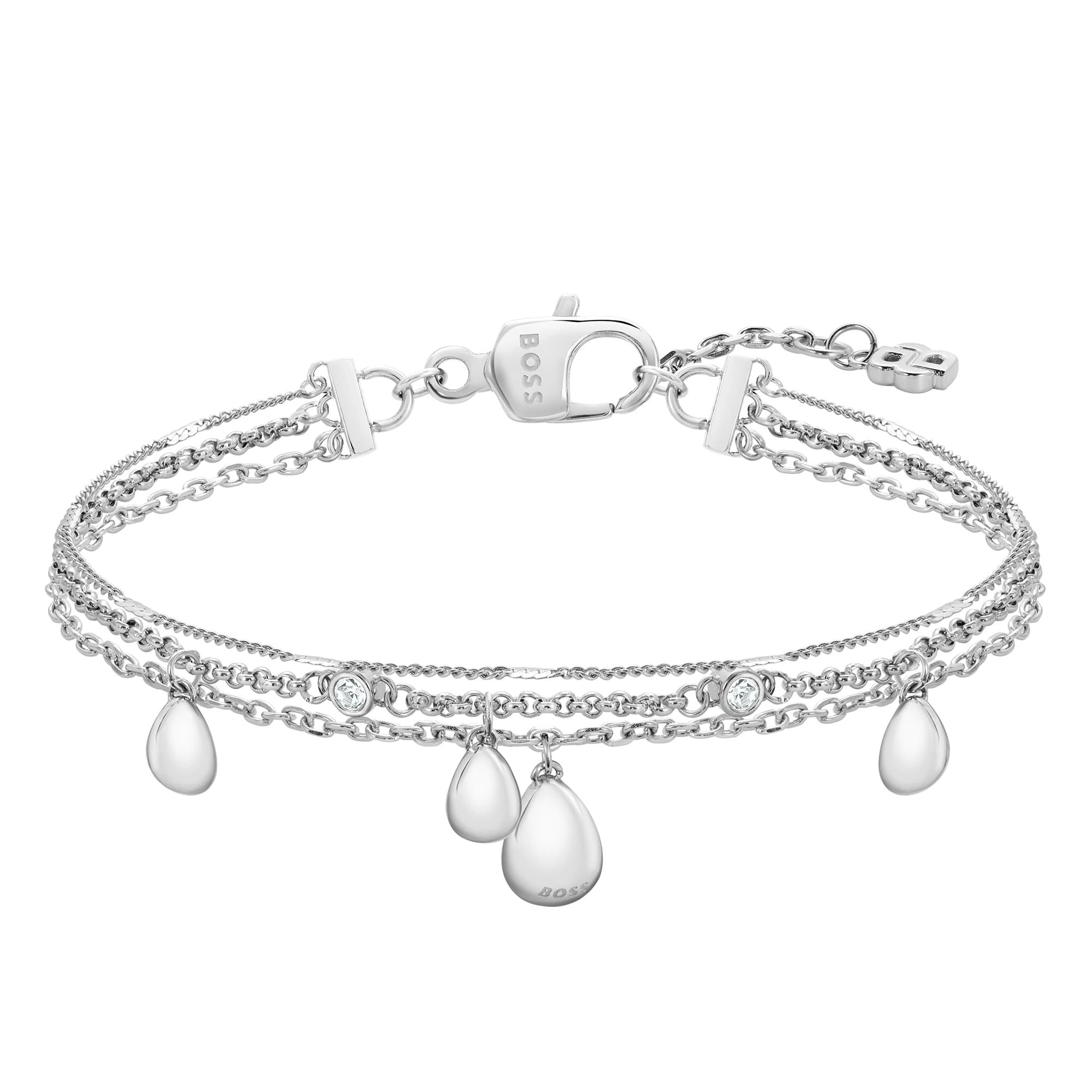 Selena Teardrop Crystal Stainless Steel Bracelet