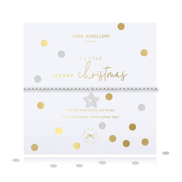 Confetti A Little | Merry Christmas | Silver | Bracelet | 17.5cm Stretch
