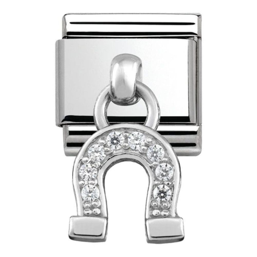 Classic CZ Horseshoe Charm Link