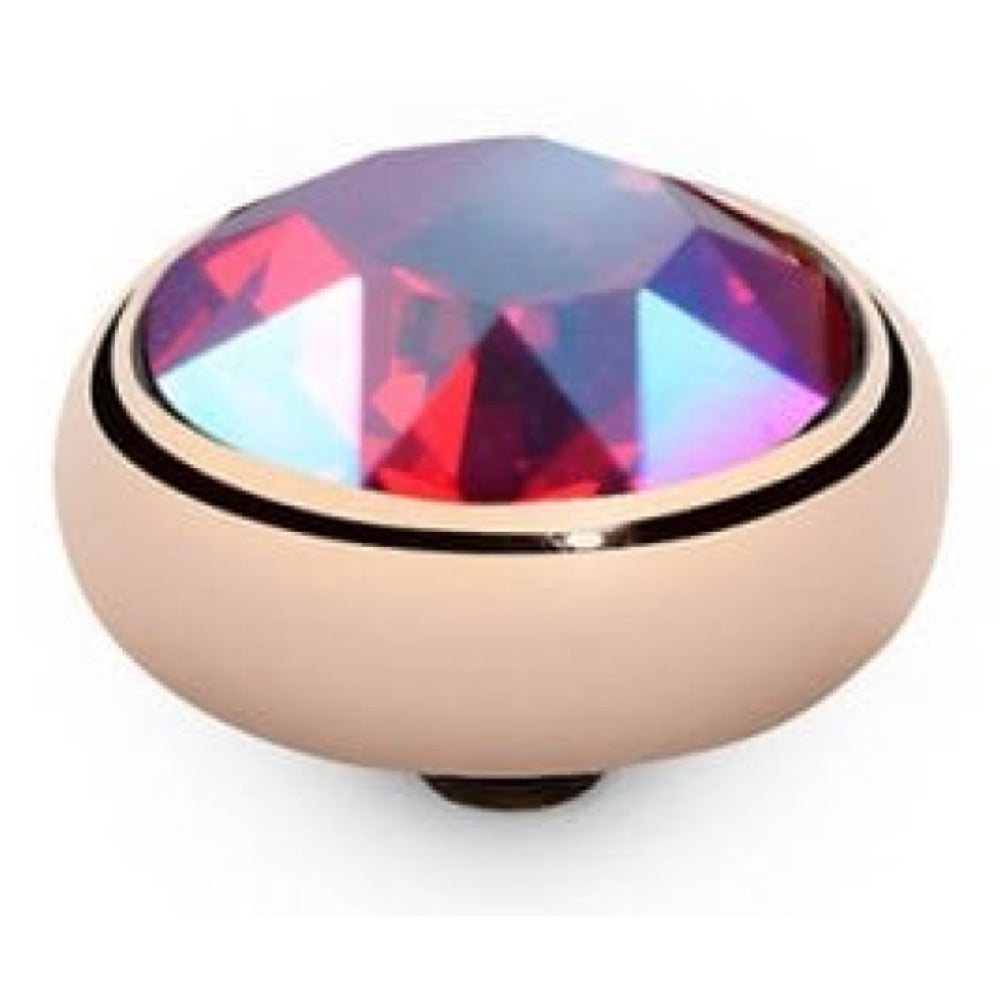 10mm Interchangeable Sesto Light Siam Shimmer Crystal Top in RG