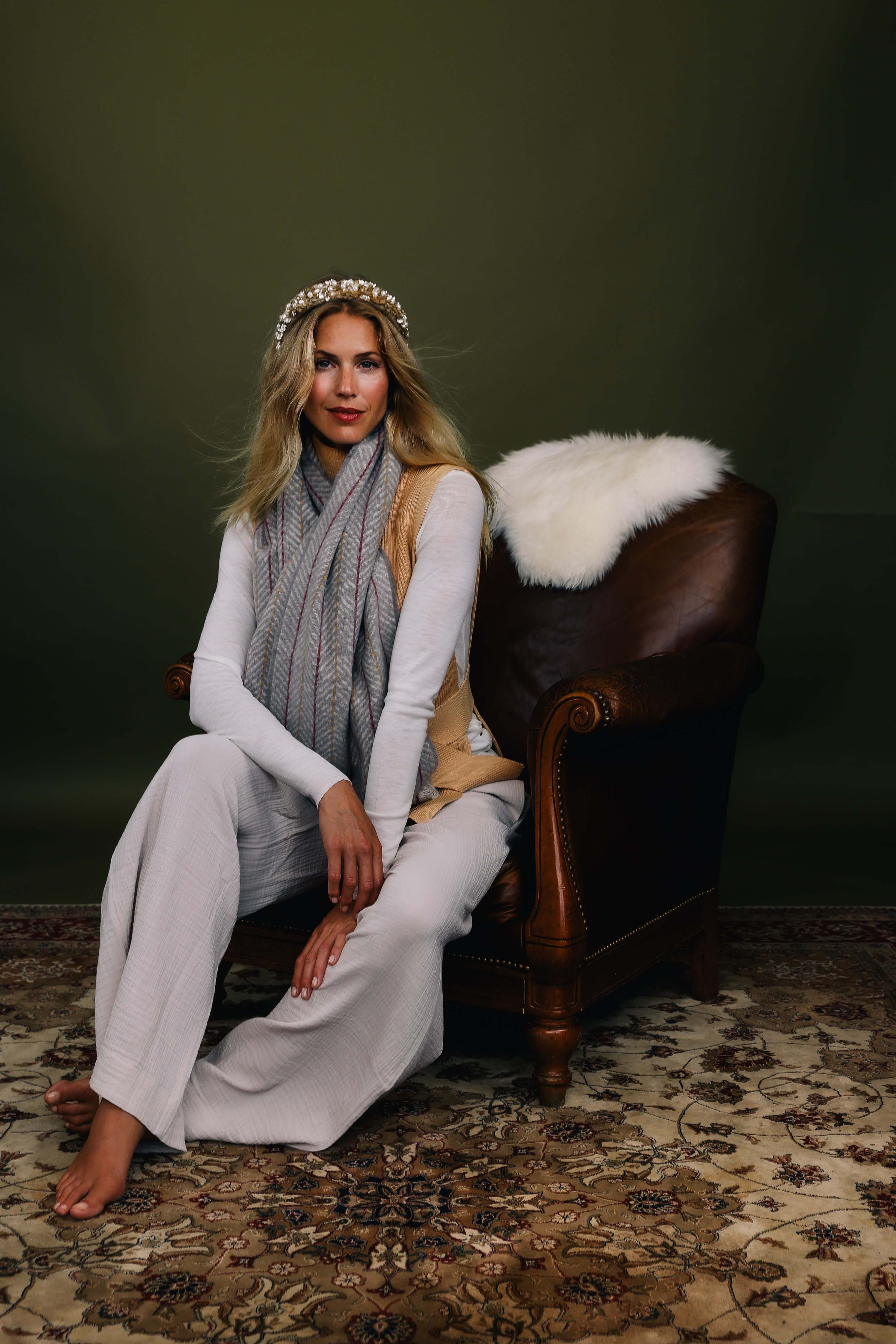 Nicolette Cosy Scarf- Slate