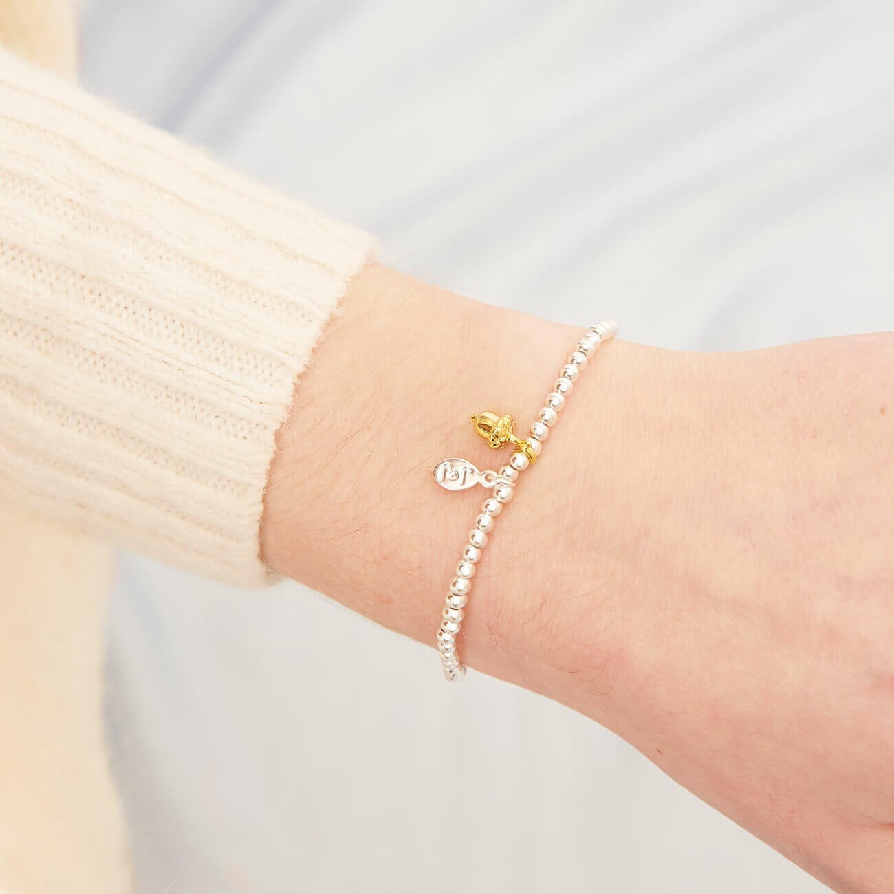 A Little | Strength | Silver And Gold | Bracelet | 17.5cm Stretch