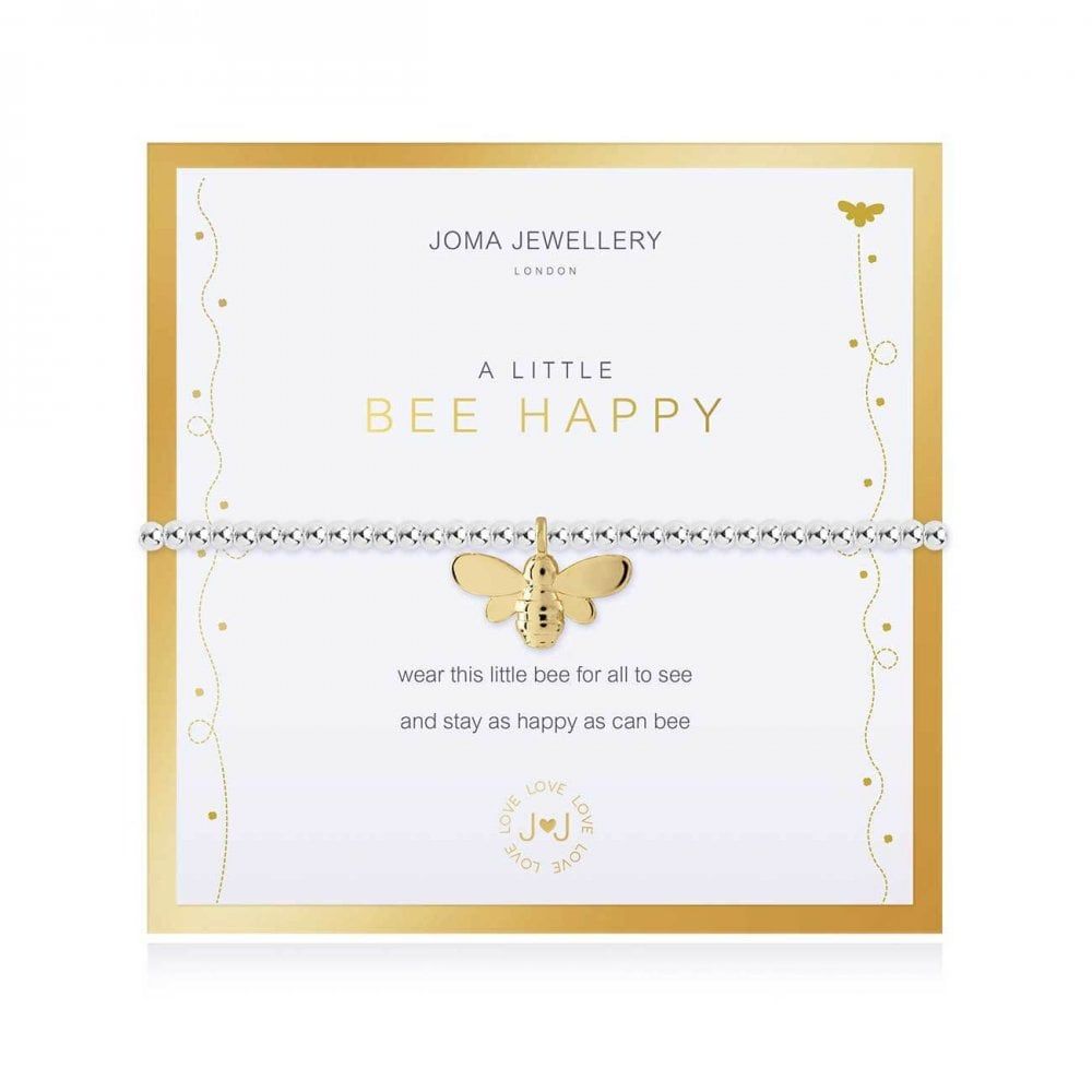 Beautifully Boxed A Littles | Bee Happy | Silver | Bracelet | 17.5cm Stretch