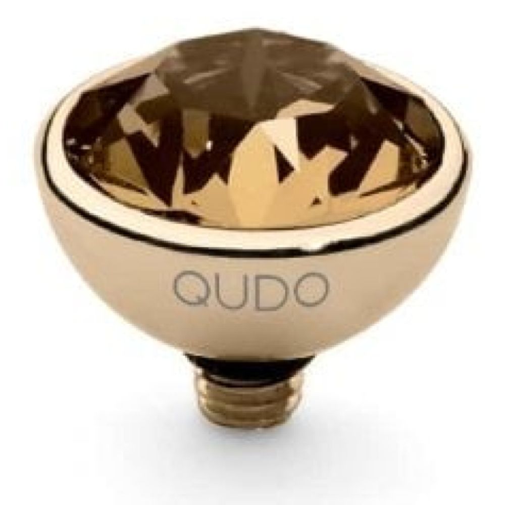 Famosa Gold 10mm Bottone Ring Top Light Colorado Topaz