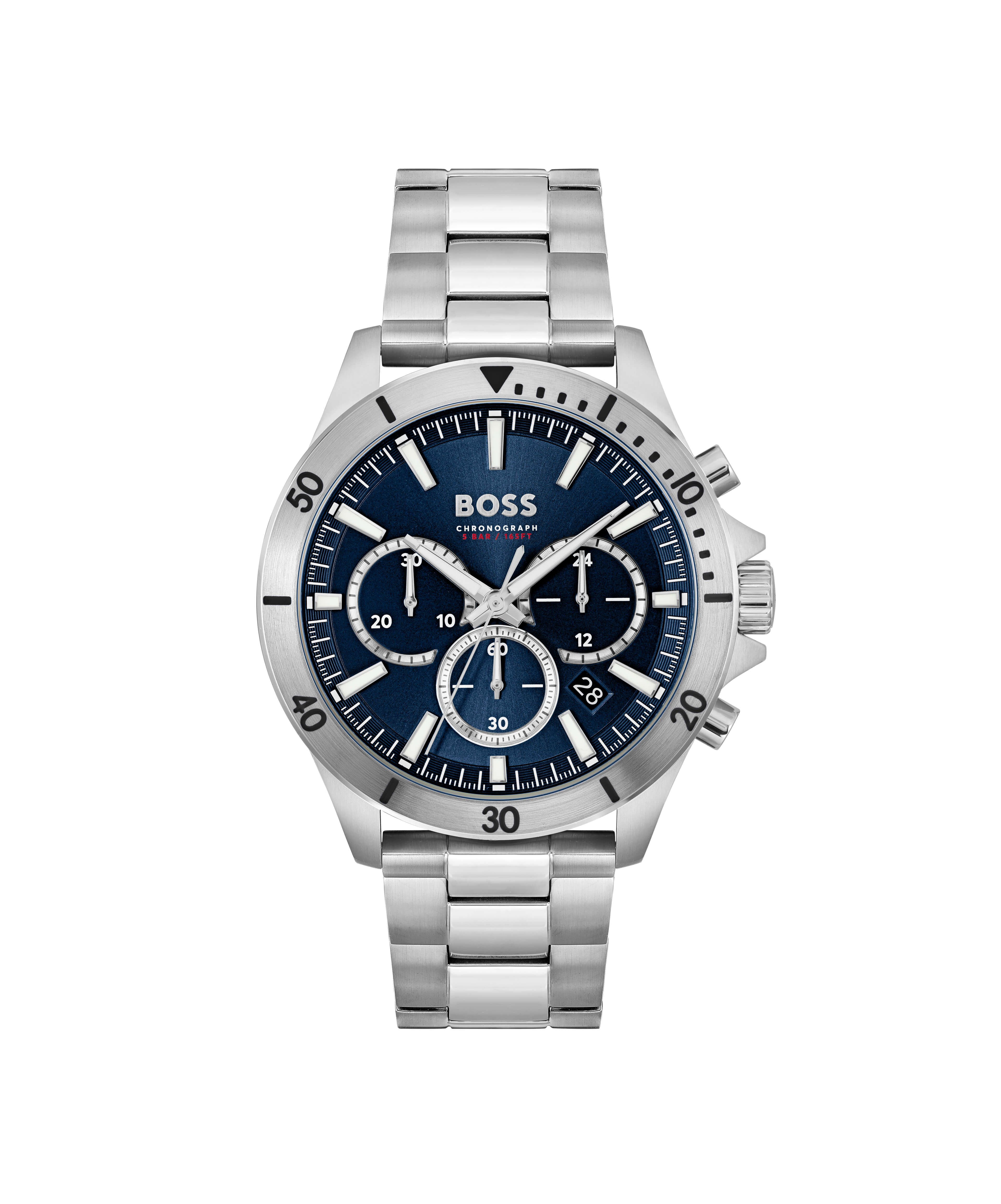 Troper Blue Chronograph Dial & SS Bracelet Strap