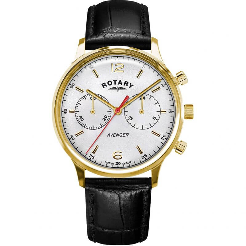Avenger Gold PVD Watch White Dial