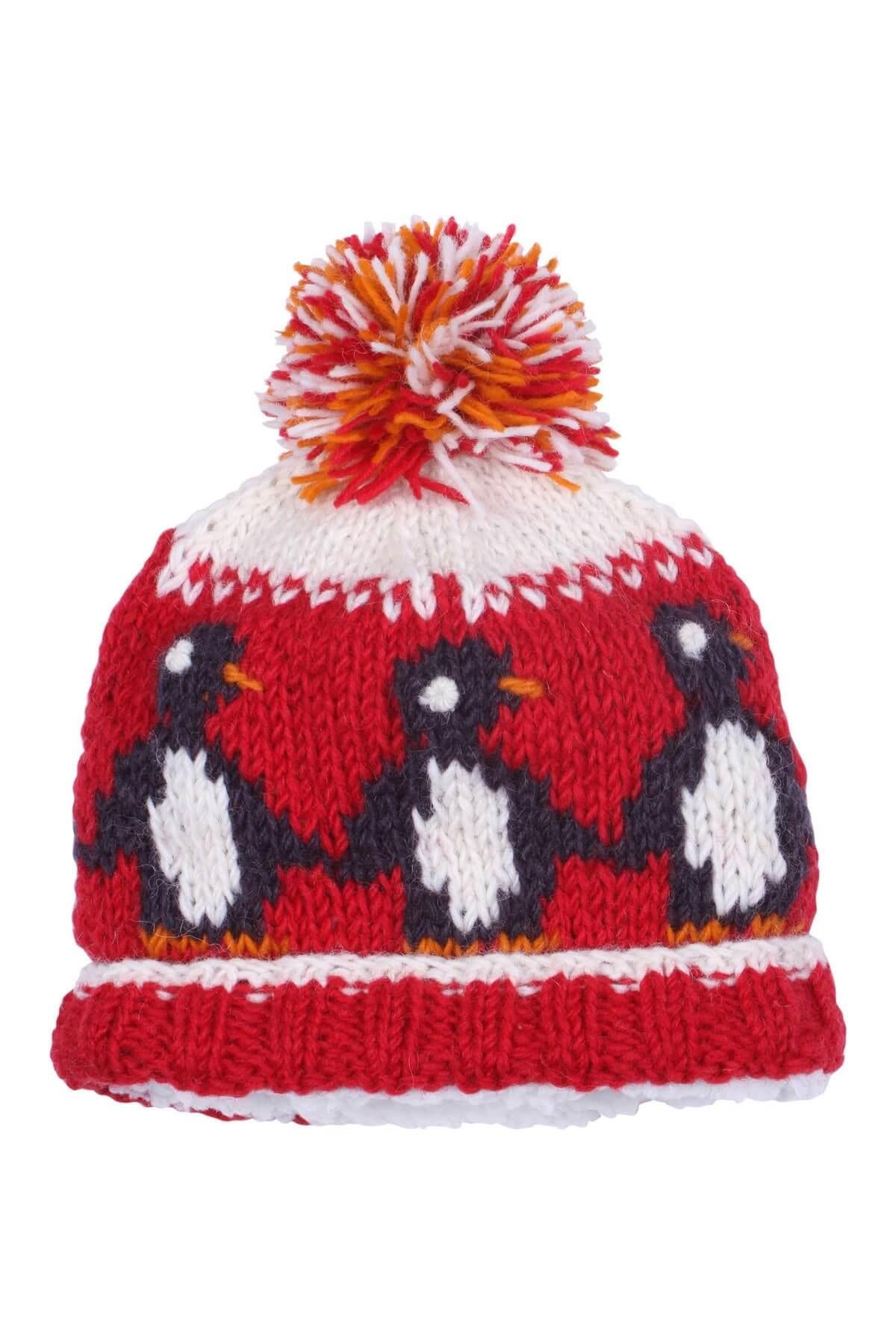Kids Animal Bobble Hat Friendly Penguins