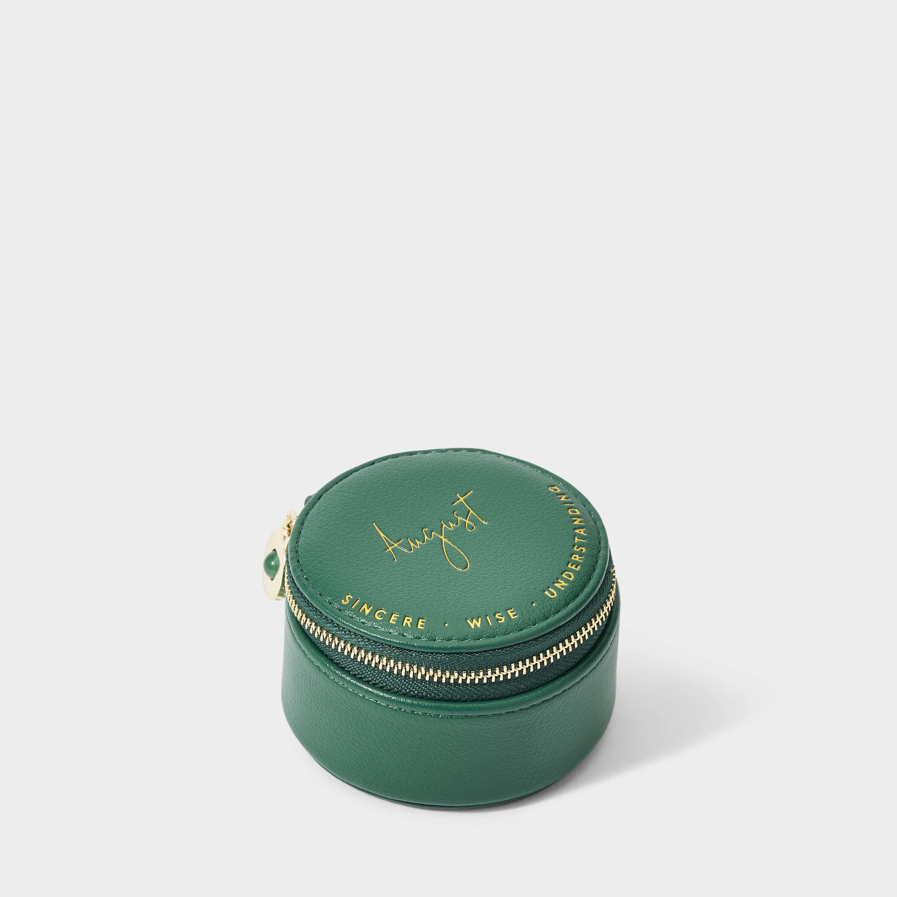 Birthstone Jewellery Box | August | 9 X 9 X 5.5cm