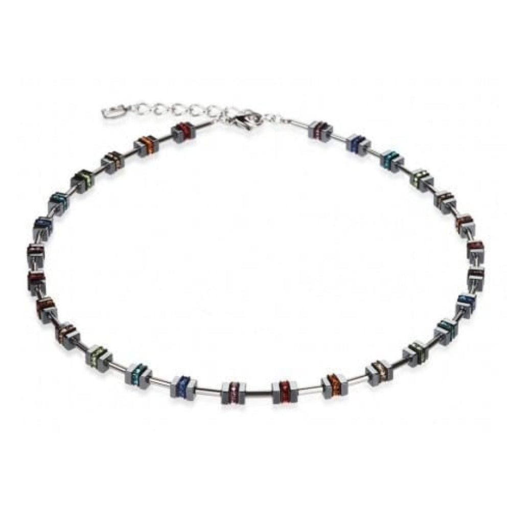 Multicoloured Haematite & Rhinestone Swarovski Necklace