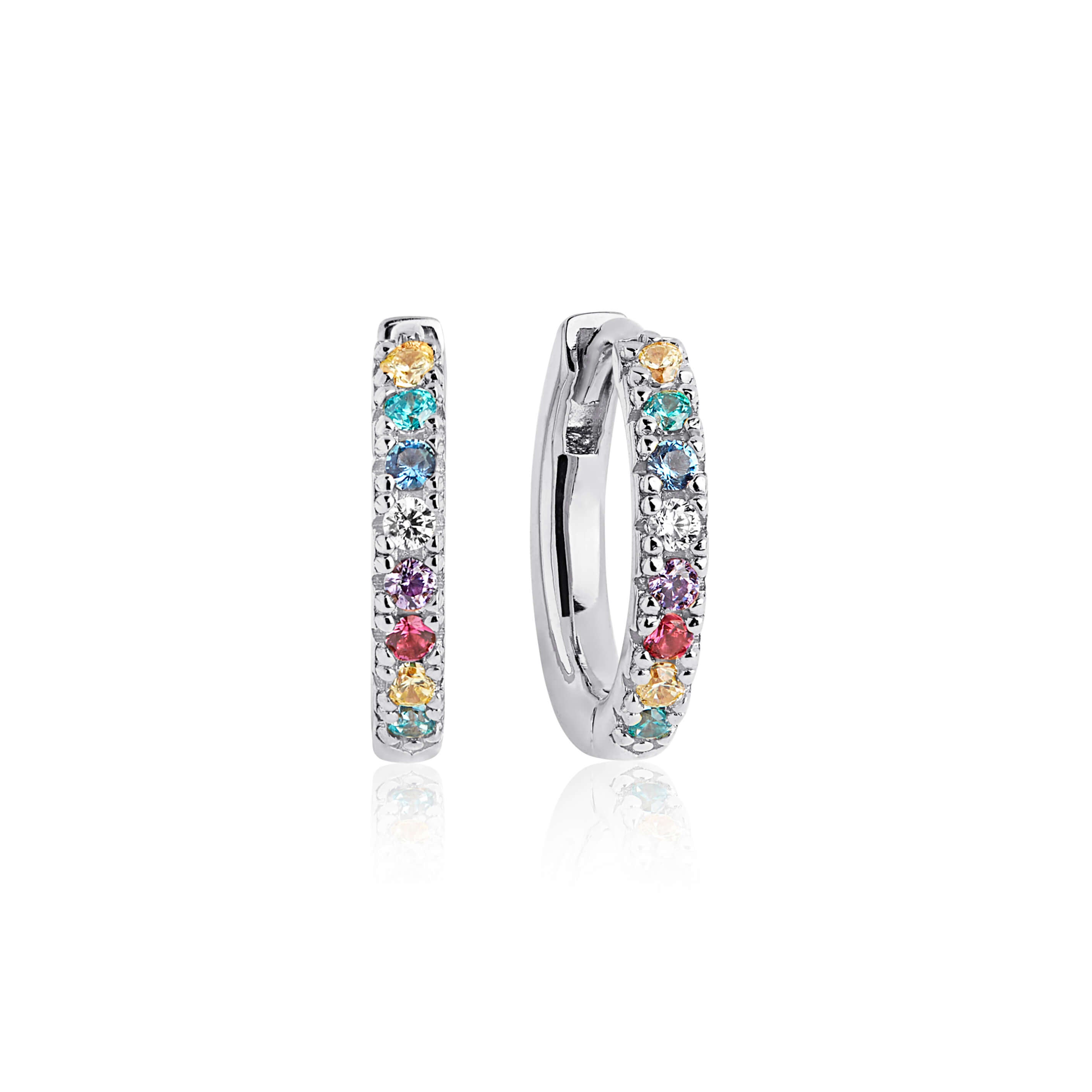 Ellera Medio Earrings With Multicoloured Zirconia