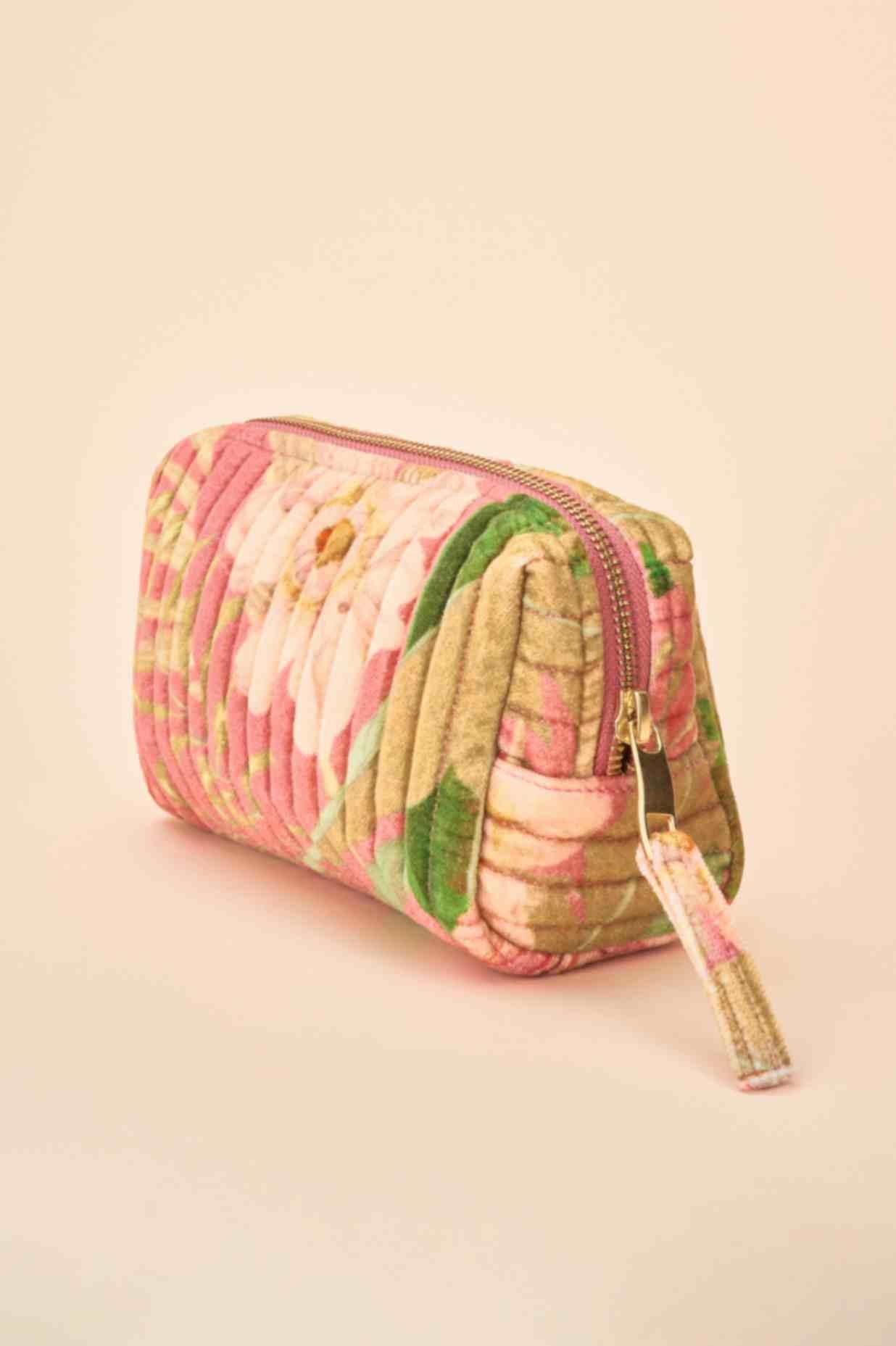 Quilted Vanity Bag - Delicate Tropical - Candy