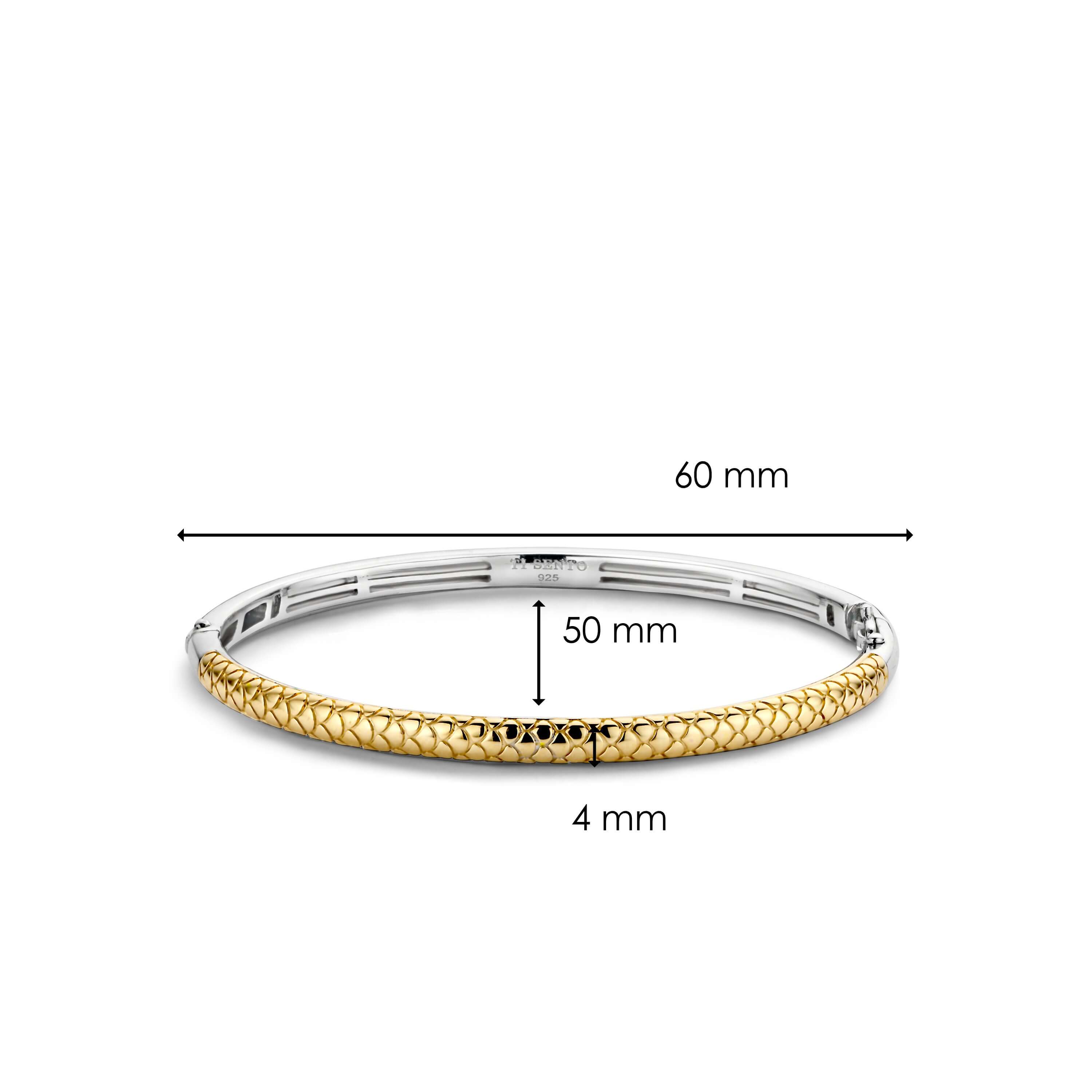 Snakeskin Pattern Two Tone Bangle