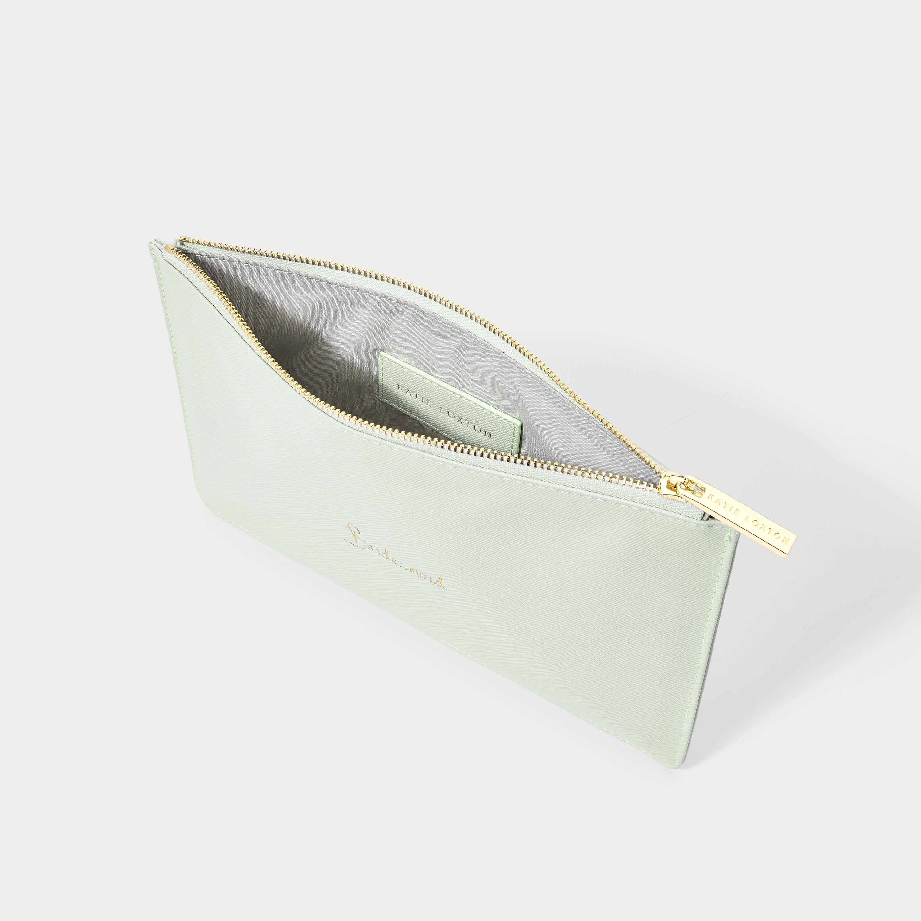 Bridal Perfect Pouch | Bridesmaid | Sage Green | 16 X 24 X 1.5cm