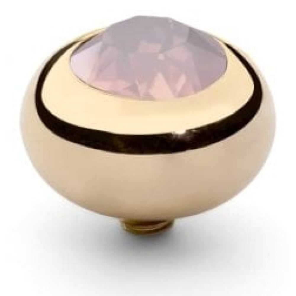 Famosa Gold 10mm Tondo Ring Top Rose Water Opal