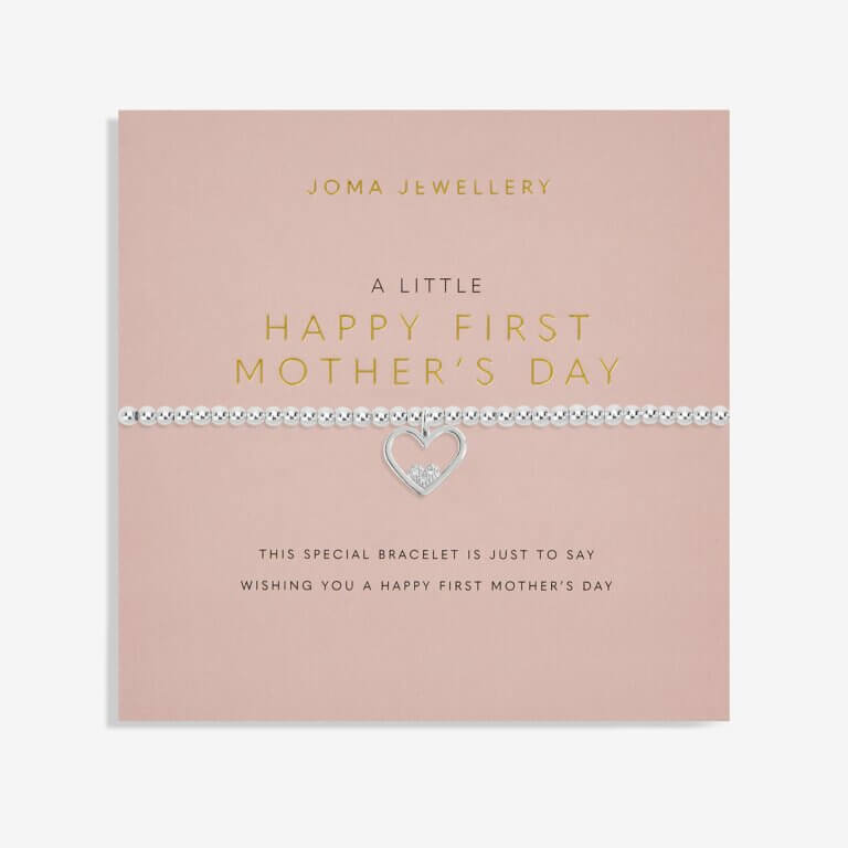 A Little Happy First Mother's Day Silver Bracelet