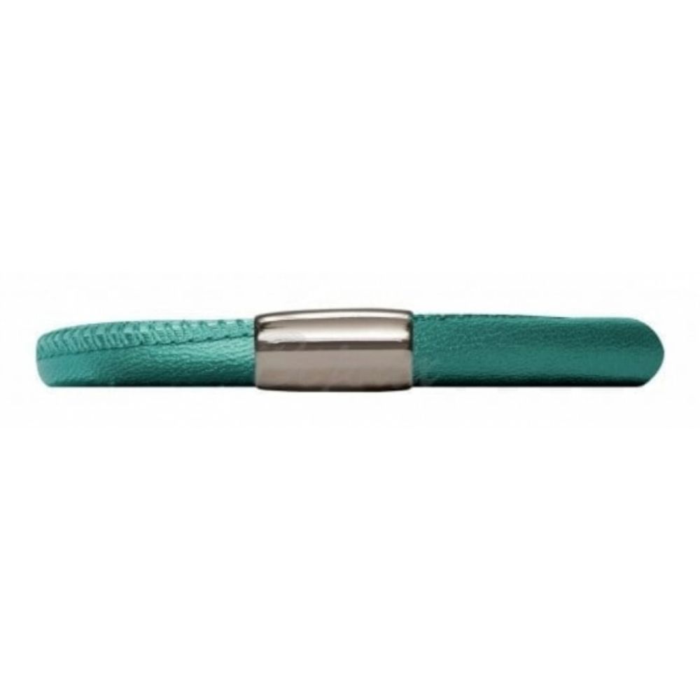 Green Leather Sinlge Band Bracelet