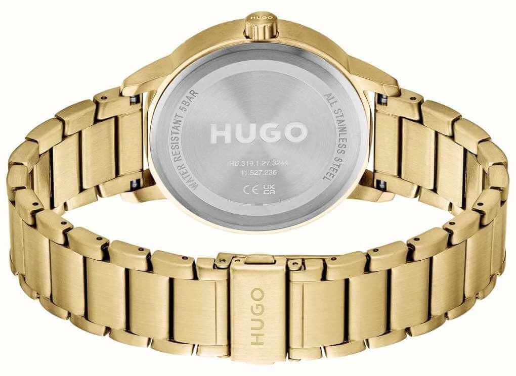 #DEFINE Blue Dial Gold Plated Bracelet Strap Watch