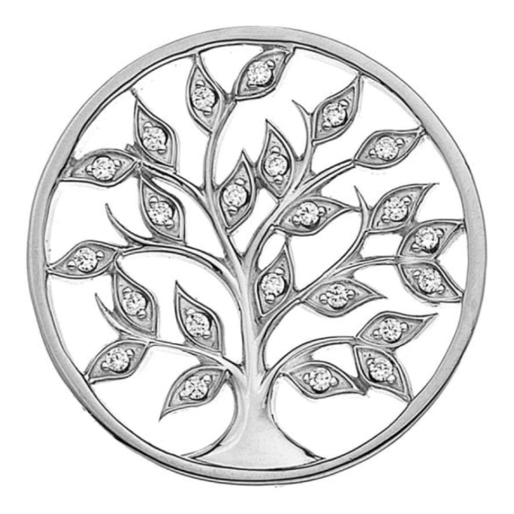 33mm Sterling Silver with Green Sparkle Balance & Harmony Reversible Coin
