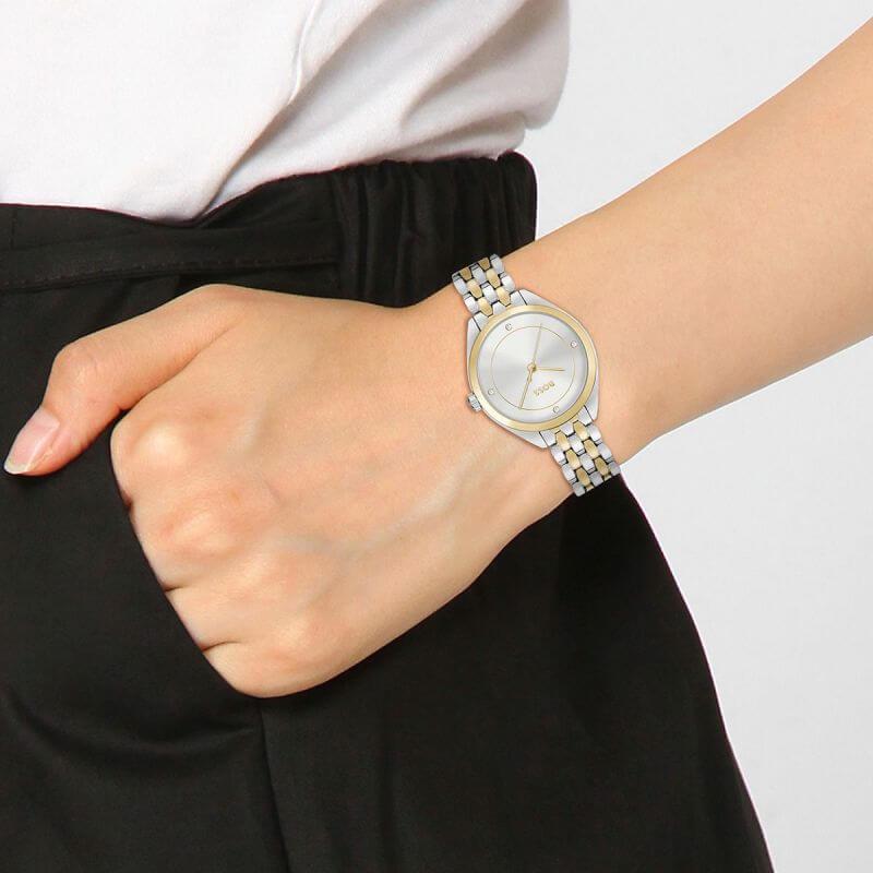 Mae Two Tone Link Bracelet Ladies Watch