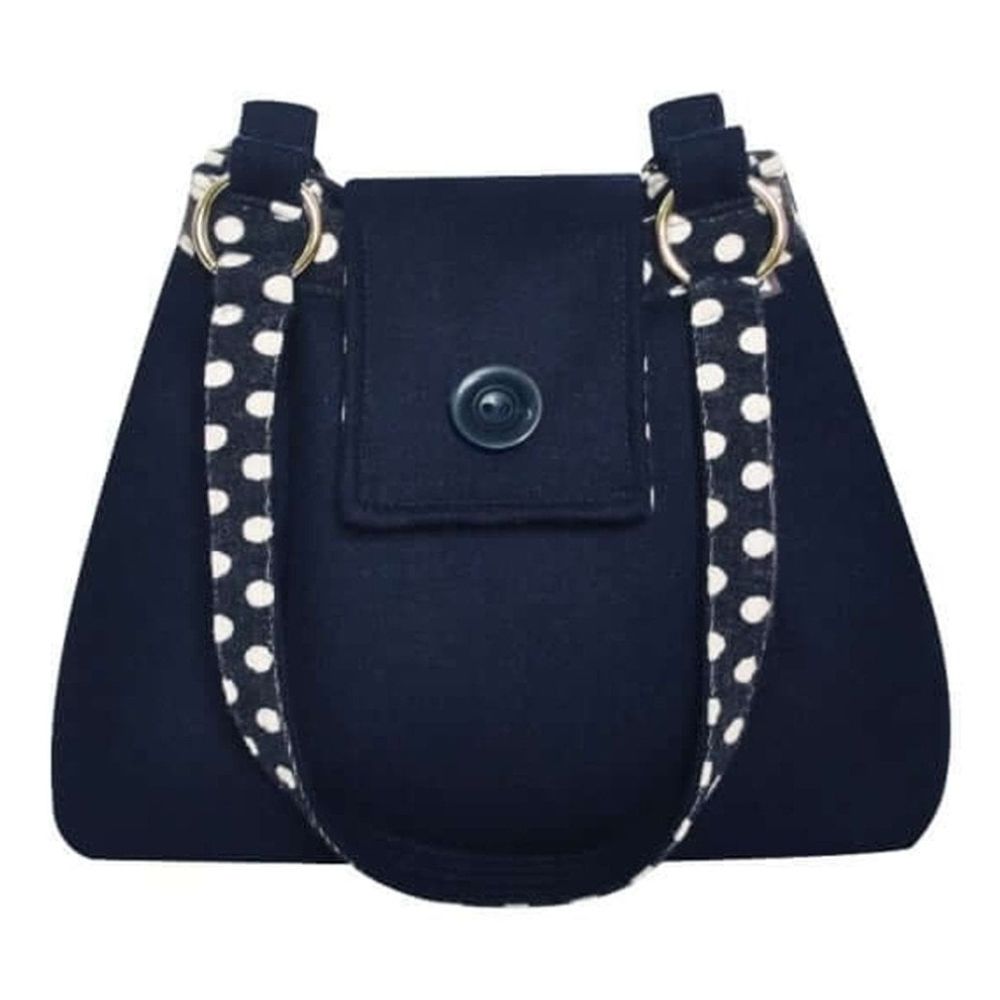 Navy Jersey Spot Ava Bag