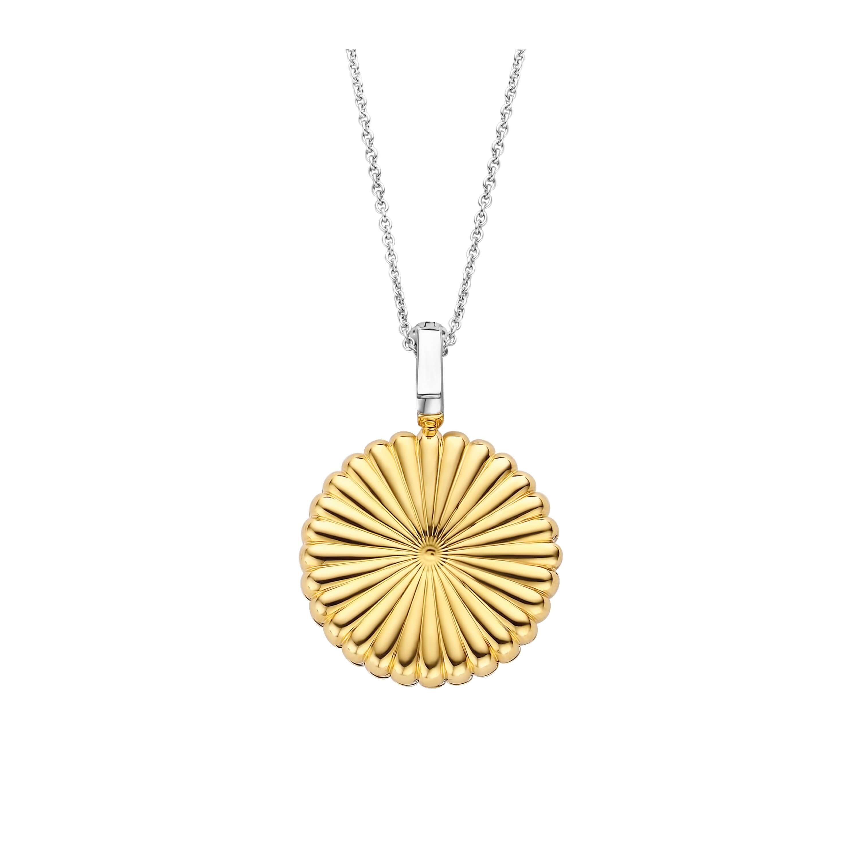 Gold Plated Sun Shape Pendant Necklace