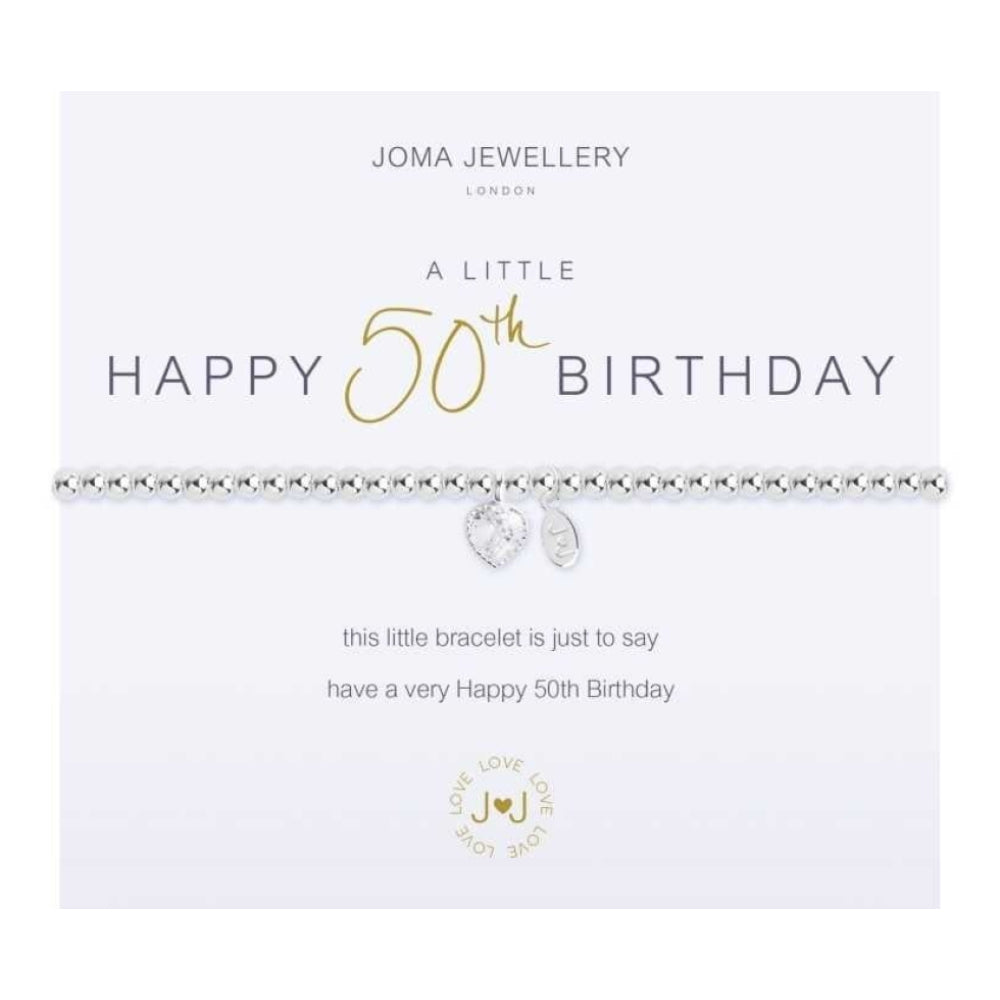 a little 50TH BIRTHDAY - silver bracelet