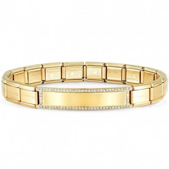 Trendsetter & New York Gold Tone & Cubic Zirconia Bracelet