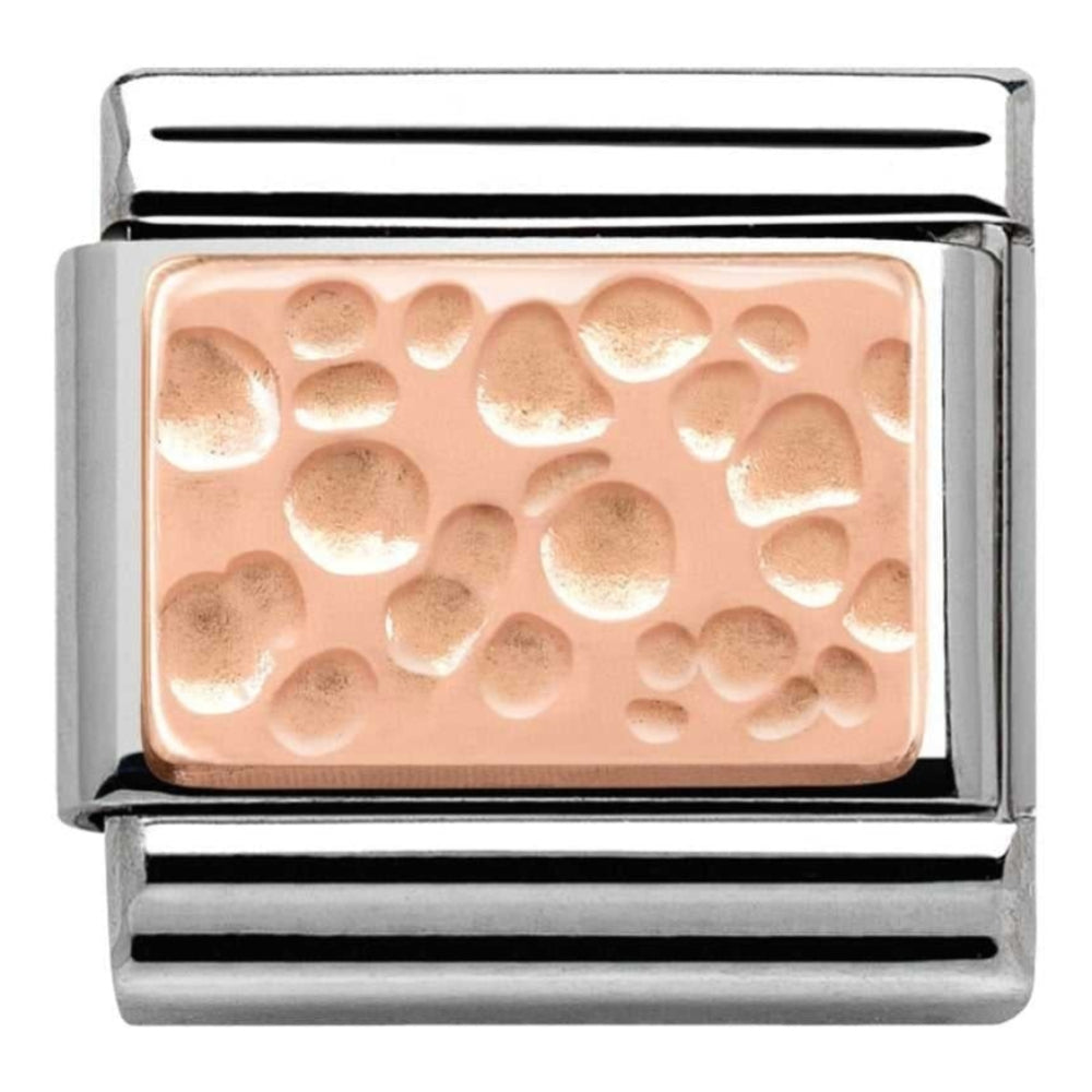 Classic Rose Hammered Bubbles Link