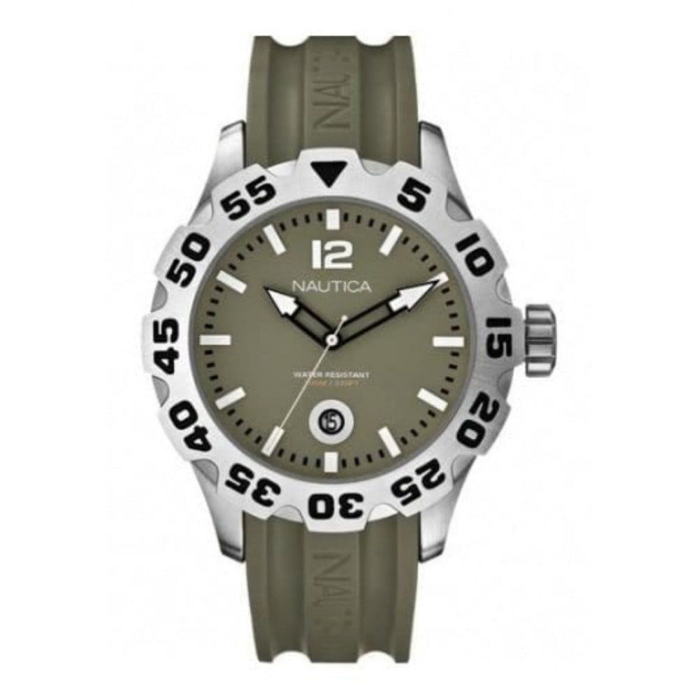 Gents BFD Olive Green Resin Strap Watch