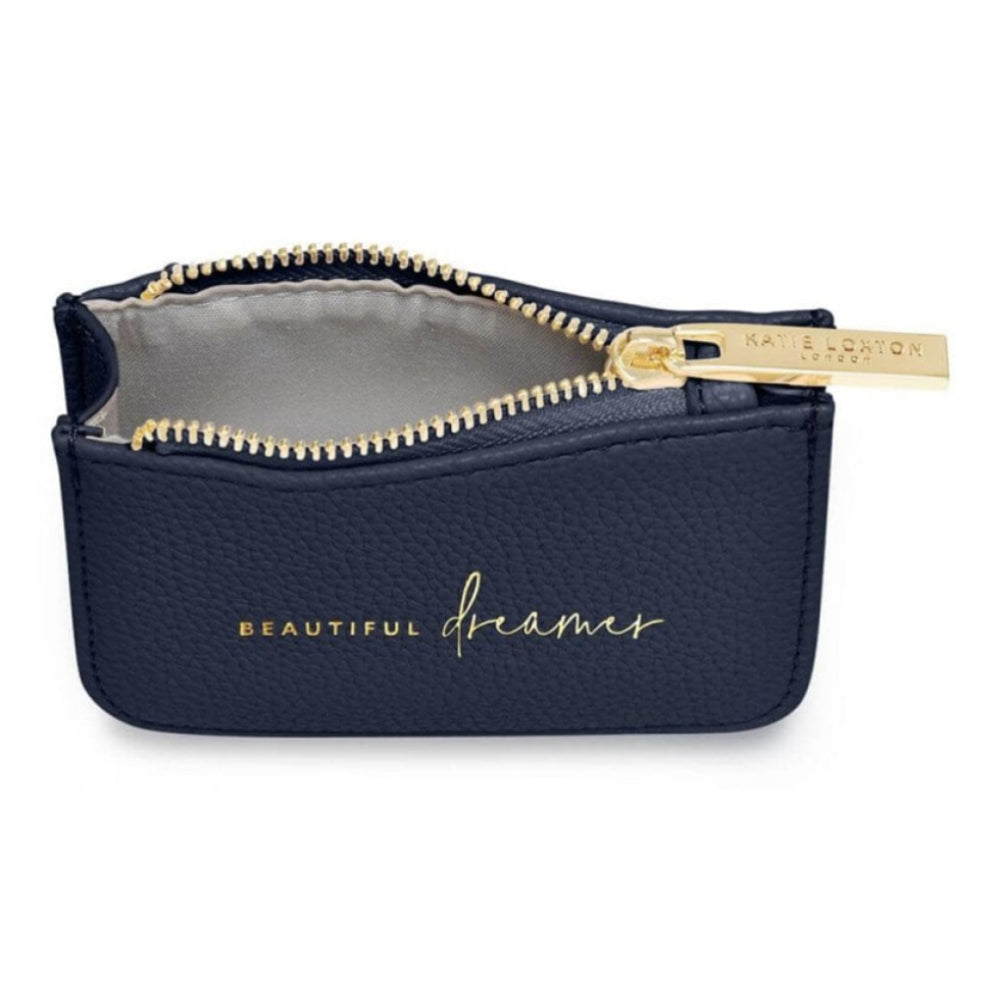 Stylish Structured Coin Purse | Beautiful Dreamer | Navy | 7.7 X 10.7 X 2.7cm