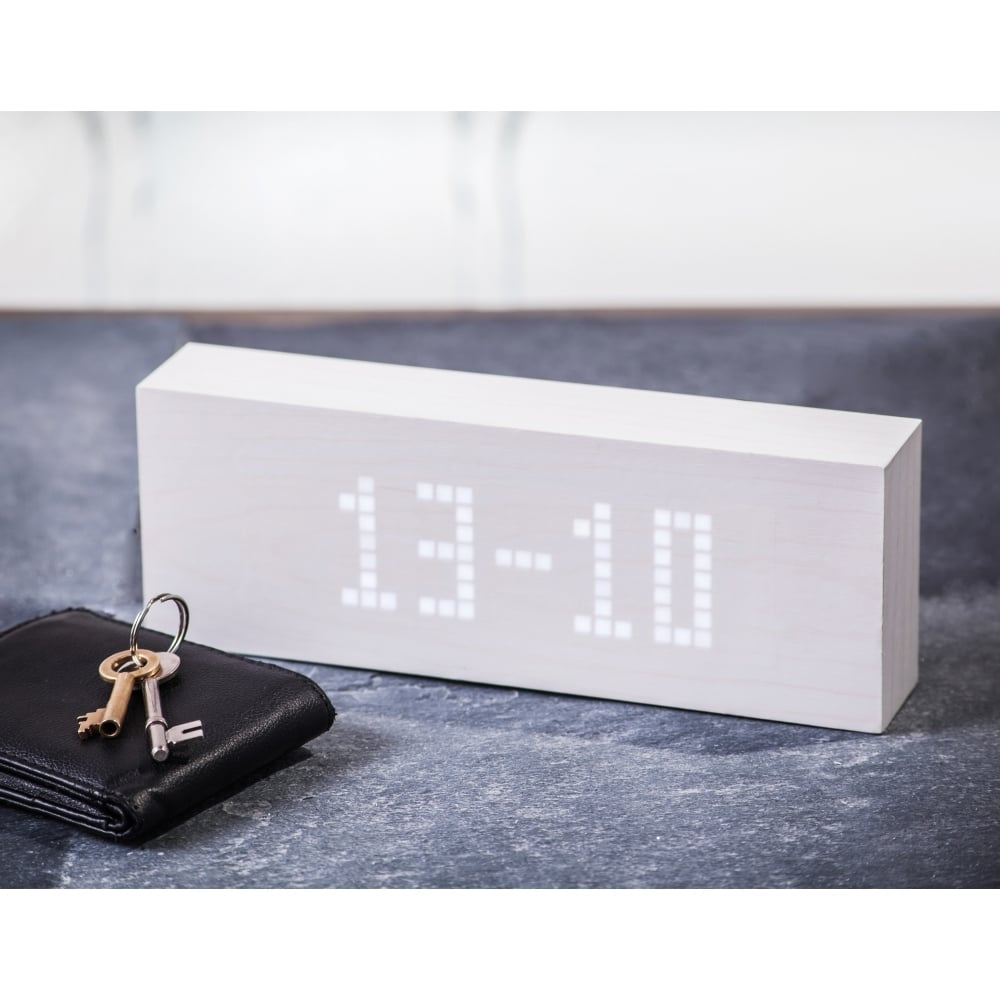 White Message Click Clock