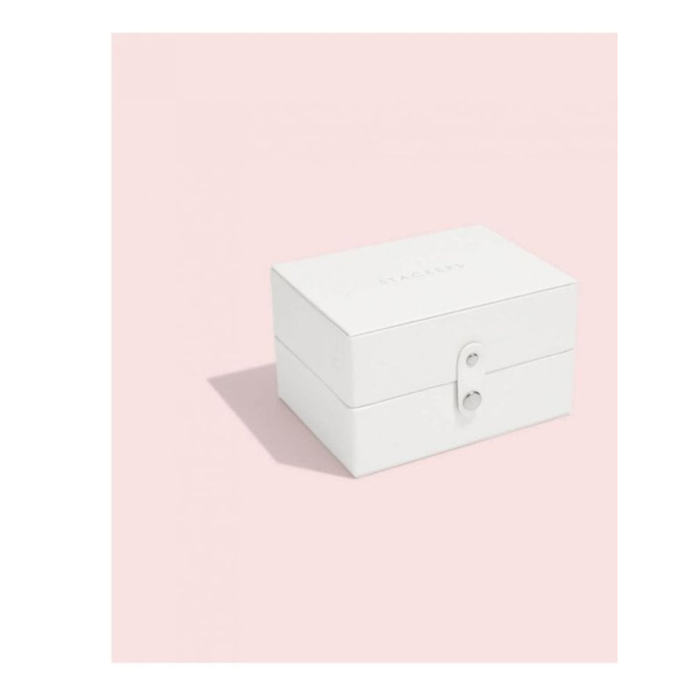 Folding Travel Jewellery Box White