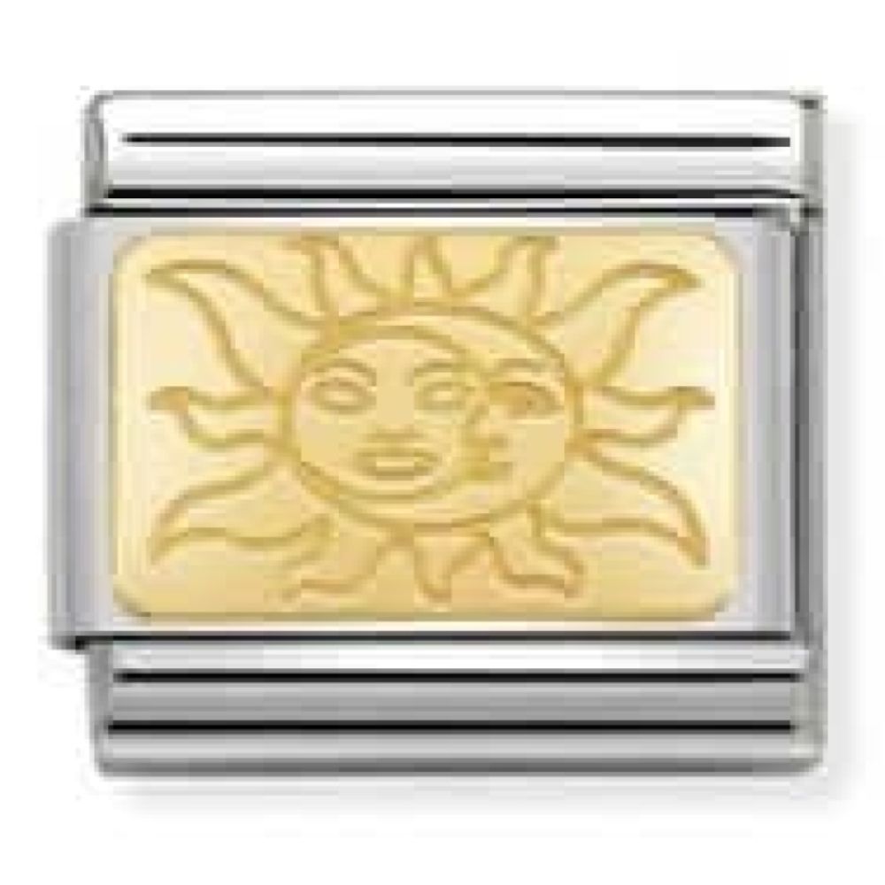Classic Symbol Link Gold Plate With Sun