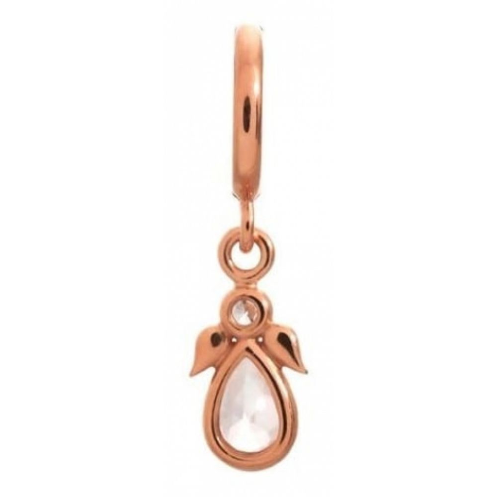 Rose Gold Sparling Angel Charm