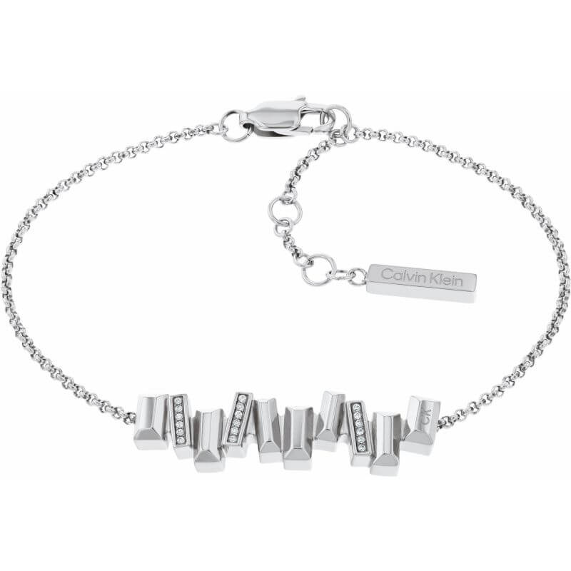 Luster Stainless Steel Crystal Set Bracelet