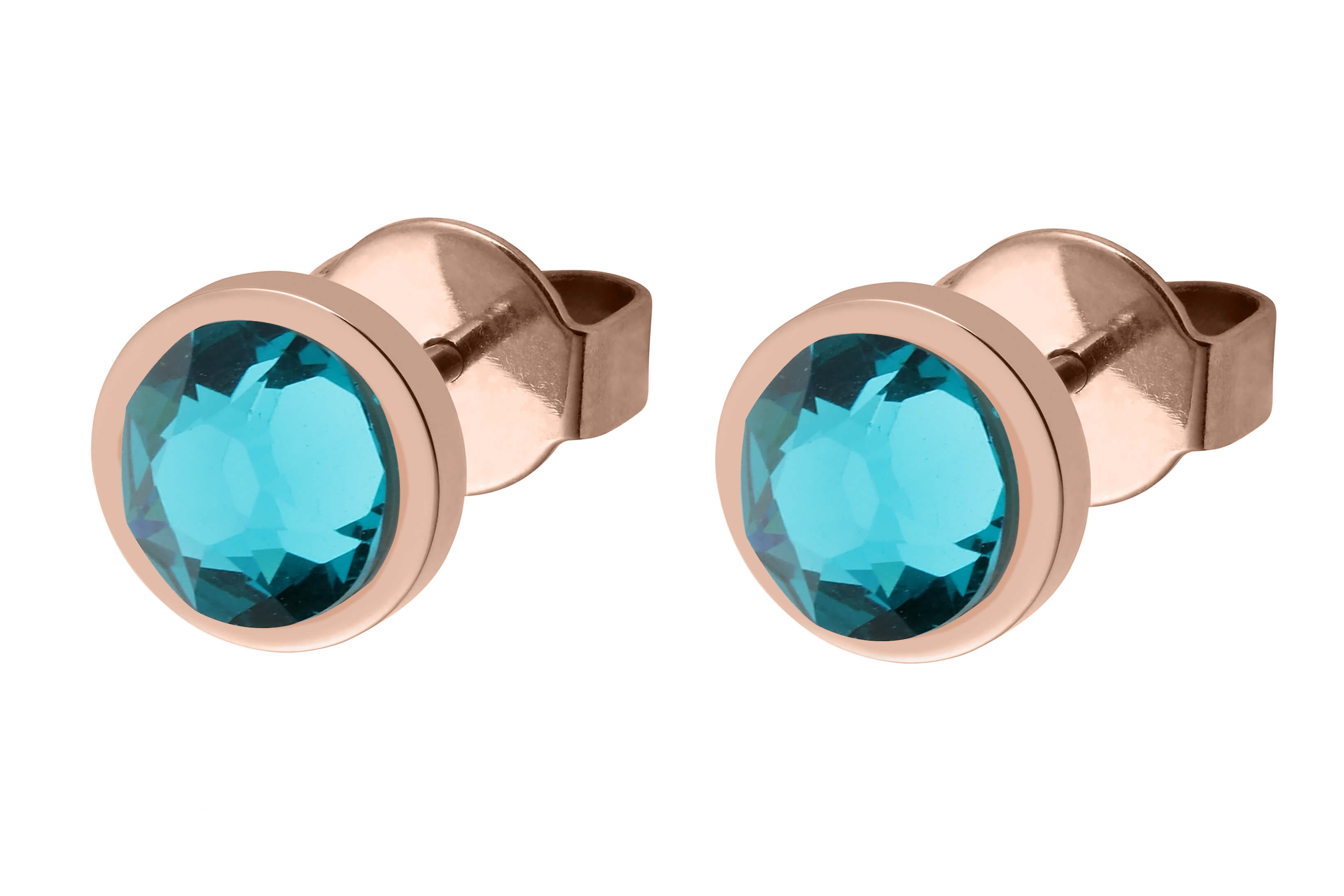 Canino (Rg/P) 9mm Blue Zircon Earstud